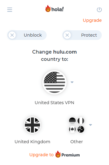 Hola VPN proxy for watching Hulu outside US