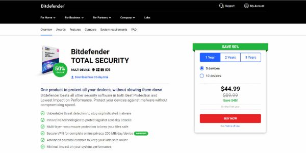 BitDefender for spyware removal