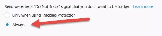 Do Not Track me feature in Mozilla Firefox