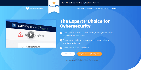 Sophos Home Cybersecurity Made Simple for Home Computers