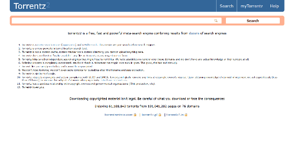 Torrentz2 Search Engine