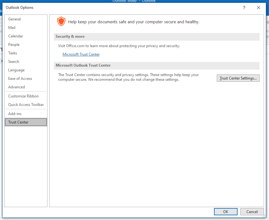 Trust Center-min Outlook
