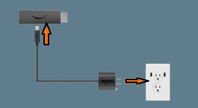 Connect fire stick power cable first time