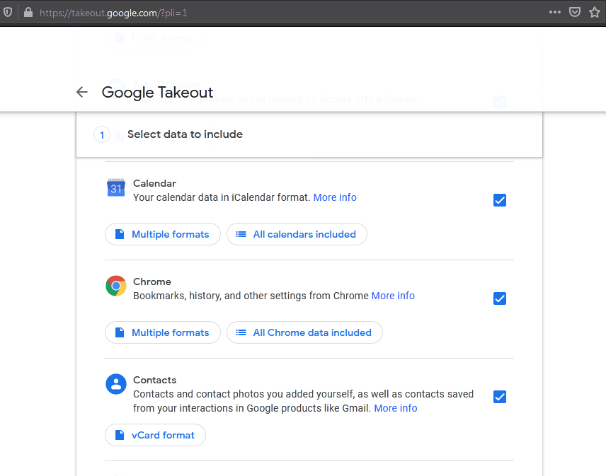 Google activities archive download