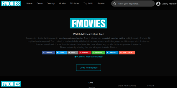 Sitio oficial de FMmovies