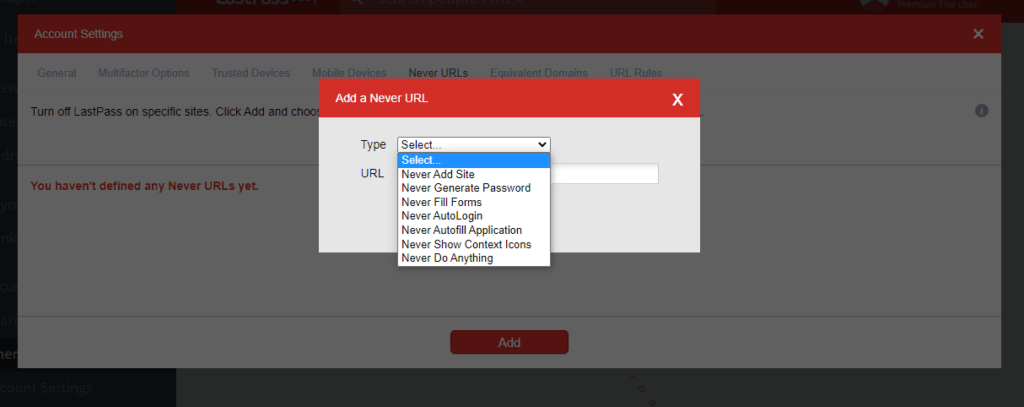 Disable lastpass