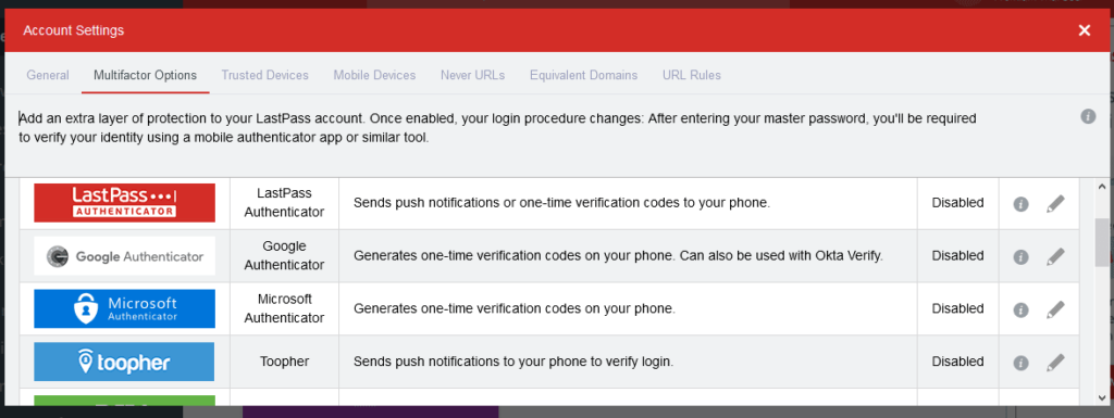LastPass MFA