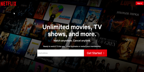 Netflix official website