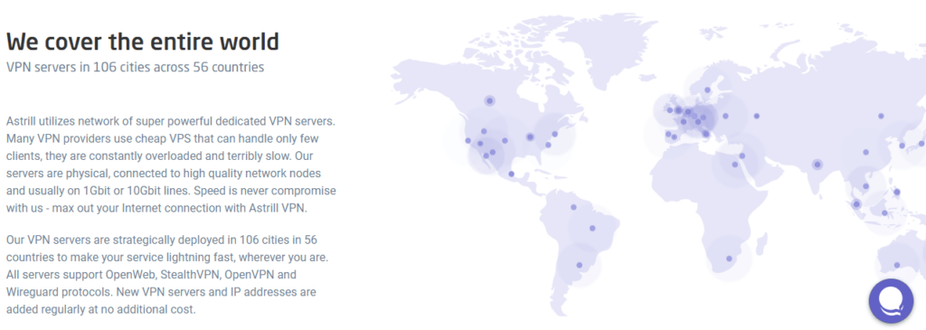 Astrill VPN Servers locations updated