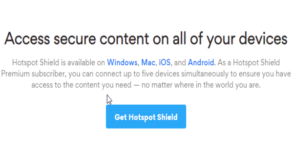 Hotspot Shield compatibility