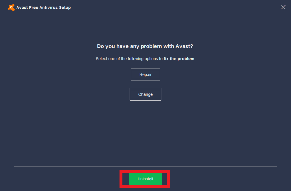Uninstalling Avast screenshot 4