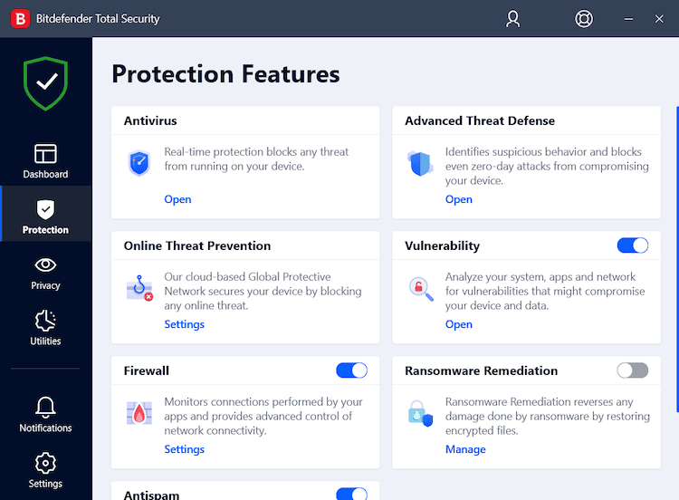 Bitdefender features