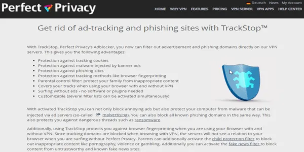 Perfect privacy VPN TrackStop