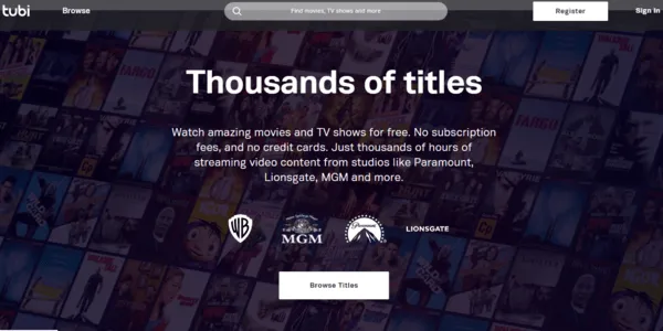 Tubi TV free streaming site