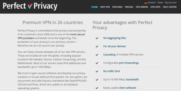 perfectprivscy vpn updated homepage image